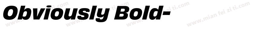 Obviously Bold字体转换